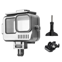 Waterproof Housings Cage For Gopro Hero 9 10 11 Aluminum Alloy Case 40M IPX8 Underwater Imported 9H Tempered Glass Durable