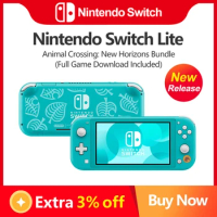Nintendo Switch Lite Animal Crossing: New Horizons Bundle (Full Game Download Included) Multiple Color Handheld Game Console