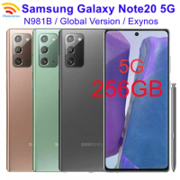 Global Version Samsung Galaxy Note20 Note 20 5G N981B 6.7" 256GB ROM 8GB RAM NFC 12+12+64MP Original Unlocked