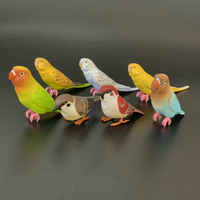 日版散貨可愛的站姿鸚鵡 玄鳳 長尾小鸚鵡 扭蛋擺件模型玩具現貨