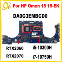 DA0G3EMBCD0 for HP Omen 15 15-EK TPN-Q236 Laptop Motherboard with i5-10300H i7-10750H CPU RTX 2060/2070 GPU DDR4 Fully tested