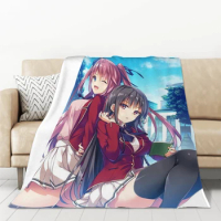 Youkoso Jitsuryoku Shijou Shugi No Kyoushitsu E Blanket for Sofa Blankets & Throws Microfiber Beddin