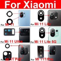 Rear Camera Glass Lens with Sticker Glue For Xiaomi Mi 11 11T 11X Pro Mi 11 Lite 5G Mi 11 Ultra Mi 11i 11X Back Lens Adhesive