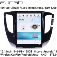 ZJCGO Multimedia Player Stereo GPS Radio Navigation Android 11 Screen for Mitsubishi L200 Triton Strada Fiat Fullback Ram 1200