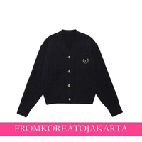 Rolarola V Neck Cable Cardigan - Navy