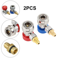 R134A H/L Manifold Connector Car Air Condition Quick Coupler Adapters Air Conditioning Refrigerant Manifold Gauge Adapter Set