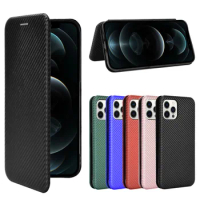 For iPhone 12 Pro 12 Mini Case Carbon Fiber Flip Leather Case For iPhone 12 Pro Max Case Cover
