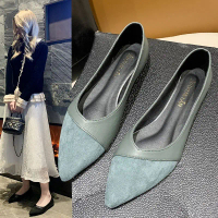 Elegant slip-on shoes for women suitable for skirts, fairy-style flat granny shoes, versatile spring