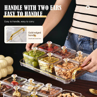 【COD】Snack Tray Snack Bowl Tempat Saji Snack Cemilan Kotak Makanan Toples Lebaran Set Nampan Greenla