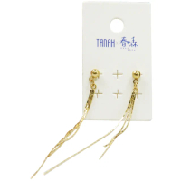 【TANAH】流蘇耳環 耳針款／耳夾款耳環(DE047)
