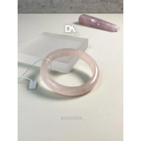 DA CRYSTAL ROSE QUARTZ BANGLE - 100% Natural Crystal Rose Quartz (UNISEX)