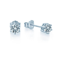 【Alesai 艾尼希亞鑽石】GIA 鑽石 30分 D/SI2 六爪鑽石耳環(GIA 鑽石耳環 60分/對)