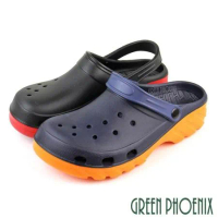 【GREEN PHOENIX】男 女 女大尺碼 洞洞鞋 雨鞋 涼鞋 拖鞋 兩穿式 防水 透氣 輕量 台灣製