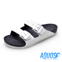 【G.P】AQUOS雙色雙硬度柏肯防水拖鞋A5115-白黑色(SIZE:36-44 共七色)