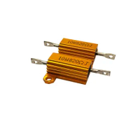 1pcs 10W 25W 50W RX24 Aluminum Power Metal Shell Case Wirewound Resistor 0.1 0.5 1 1.5 2 6 8 10 20 100 150 200 300 1K 10K ohm