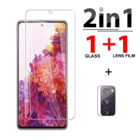 2-in-1 Tempered Glass For Samsung Galaxy S20 FE 5G Camera Lens Screen Protector Samsang S 20 F E S20F S20FE 4G Protection Glass