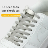 Normcore Elastic No Tie Shoelaces Flat Shoe Laces For Kids and Adult Sneakers Quick Lazy Metal Lock Laces Shoe Strings