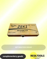 Zeki Mikrometer 25-50 mm TM-002 dalam Kotak Kayu Sigmat Mikro Kecil Jangka Sorong Caliper Sketmat Ma