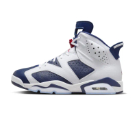 【NIKE 耐吉】籃球鞋 Air Jordan 6 Olympic 2024版 奧運 美國隊配色 午夜藍 藍白 男款 CT8529-164