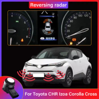 Sensors Car Parking Sensor Assistance Backup Radar Buzzer System Rear Front Bumper For Toyota CHR Izoa Corolla Cross 2018 ~ 2023