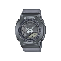 CASIO卡西歐 G-SHOCK 八角金屬錶殼 半透明錶帶 雙顯手錶-霧灰_GM-S2100MF-1A_40.4mm