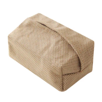Linen Fabric Tissue Case Cover Box Holder Rectangle Container Home Napkin Papers Bag Pouch Chic Table Home Decoration E