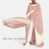 Nike 棉被 NSW Blanket 粉紅色 米白 毛皮 毯子 厚被被 舒適 大Logo 毛毯 被子 DO3793-601