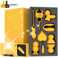Leten 7 Piece Set Clitoris Stimulator Nipple Sucker G Spot Vibrator Anal Plug Delayed Ejaculation Sex Toys For Women Couples