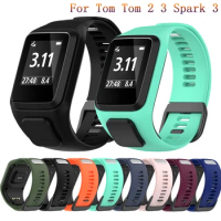 Soft Silicone Replacement Watchband for Tom Tom 2 3 Series Smart Watch Strap Wrist Band Strap For TomTom Runner 2 3 GPS Watches