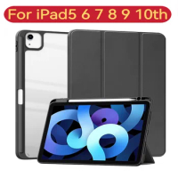 For iPad 7 8 9 10 Case 10.2 Smart Tablet Sleep 10.9 Charging iPad5 6 9.7 Tablet Case with Pen slot