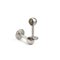 Thicken Stainless Flange Tube Holder for Wardrobe Curtain Cloth Rod Seat Round Tube Seats Bracket Household Furniture Hardware