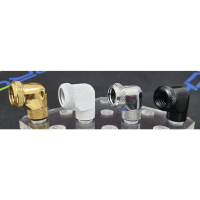 Fitting tản nhiệt nước góc 90 xoay một đầu com