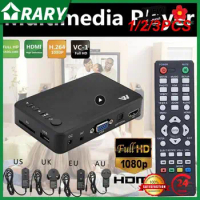 1/2/3PCS Ultra Media Player For Car TV SD MMC RMVB MP3 USB External HDD U Disk MultiMedia Media Player Box With VGA SD MKV