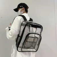 Transparent Shoulder Bag Made of PVC Material Fashionable and Trendy Youth Backpack with Large Capacity