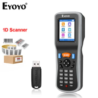 Eyoyo PDT6000 Data Collector Handheld 1D Laser Wireless Barcode Scanner 2.2 Inch TFT Screen Inventory Counter With USB Receiver