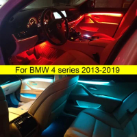 For BMW 4 series 2013-2019 car decorative auto ambient light led strip 10/64 colors Ambient light decoration Refit