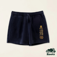 【Roots】Roots大童-#Roots50系列 經典元素有機棉休閒短褲(軍藍色)