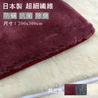 【范登伯格】日本防蹣抗菌除臭長毛地毯(200x300cm/共三色)