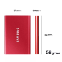 Samsung Original T7 Portable SSD Type-C USB 3.2 Gen2 2TB 1TB External Solid State Drives 500GB Compatible for laptop mini Gift