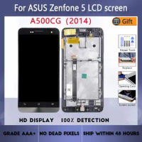 5.0" Display For ASUS Zenfone 5 LCD Touch Screen with Frame For Zenfone 5 Display T00J A500KL A500CG A501CG T00P Digitizer