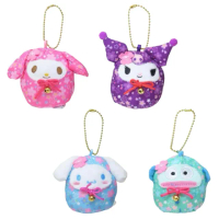 【小禮堂】Sanrio 三麗鷗 絨毛吊飾娃娃 櫻花達摩款 美樂蒂 酷洛米 大耳狗 人魚漢頓(平輸品)