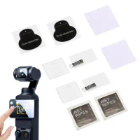 1/2 Set HD Screen Film Protector For DJI OSMO Pocket 3 9H HD Anti-Scratch Tempered Glass Lens Film Camera Protective Accessory