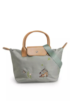 NUVEAU Embroidery Convertible Top Handle Bag
