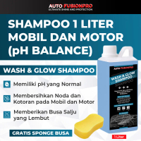 Shampoo Wash & Glow Snow 1 Liter  - Shampoo Salju (PH Balanced Netral) Shampoo Mobil dan Motor - Ama