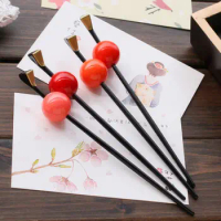 Biamoxer Japanese Geisha Oiran Headwear Hairpin Kanzashi kimono Ball Hair Stick Accessory