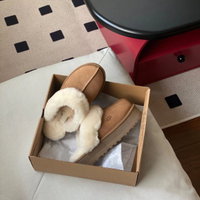 UG.G Winter Snow Boots Thick-Soled wool Star Slippers Womens Winter Thicken Thermal Outdoor Home Pla