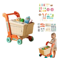 Shopping Cart Toy Shopping Set Trolley Toddler Toy Portable Mini Shopping Cart Birthday Gift For Kids Children