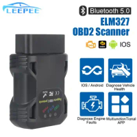 OBD2 Scanner OBD II Car Diagnostic Tool Bluetooth 5.0 ELM327 V1.5 Code Reader For Android/IOS Windows