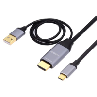 Chenyang Reversible DP/HDTV Source to Type C USB 3.1 Displays 4K/8K HDTV Cable 1.8M