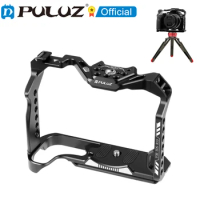 PULUZ for Canon EOS R10/ R7/ EOS-RP Metal Camera Cage Stabilizer Rig With 1/4 &amp; 3/8 Screw Holes Camera Cover Cage